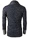 H2H Mens Casual Cardigans Long Sleeve Slim Fit Open Front Shawl Collar Cardigans NAVY US S/Asia M (KMOCAL012)