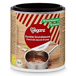 Veganz BIO Dunkle Grundsauce – Vegane Basis Sauce für Feinschmecker Saucen Rezepte – Soße Vegan Dunkel 6 x 140g