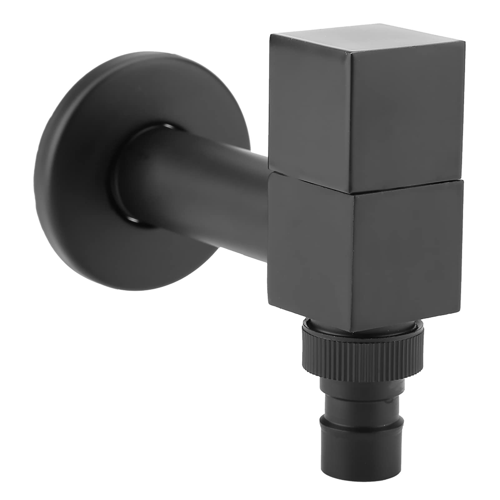 Black Square Basin Tap, Waterfall Bathroom Sink Mixer Tap Modern Brass Wall Mounted Single Lever Faucet for Bathroom, Sink, Balcony, Kitchen (G1/2 Thread)