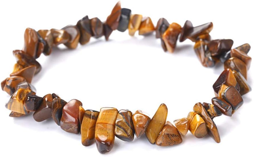 LJSLYJ 7 Chakra Healing Natural Stone Crystal Strand Bead Bracelets for Women Party Jewelry,brown