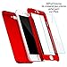 iPhone 7 Plus Case/iPhone 8 Plus Case, AnsTOP Thin Exact-Fit 360 Full Body Case Coverage Protective Dual Layer iPhone Hard Case with Tempered Glass Screen Protector for iPhone 7 Plus, 8 Plus(Red)