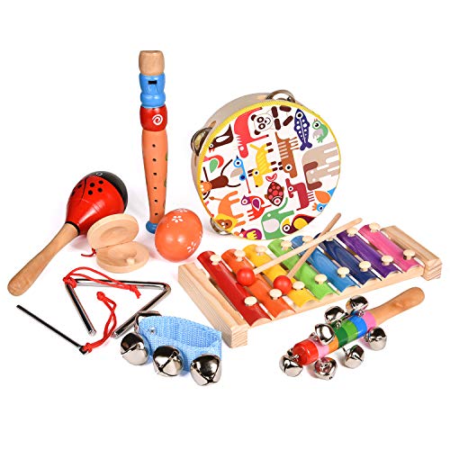 5 Instrument+Set+12Pcs+Percussion+Tambourine+Educational