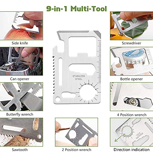 Oismys 18-in-1 Outdoor Adventure Equipment Travel Hiking Biking Camping Hunting Climbing Survival Gear Tool Kits Set