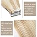 Rooted Tape In Human Hair Extensions 14inch Highlighted Ash Blonde mixed Bleach Blonde #18-613 Long Straight Seamless Skin Weft Hair Invisible Double Sided Tape 20pcs 40g+10pcs Replacement Tapes