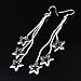 Voberry Fashion Women Alloy Plated Stud Dangle Earings Eardrop Jewelry Silver