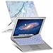 GMYLE MacBook Air 13 Inch Case A1466 A1369 Old Version 2010 2017 and Serenity Blue Keyboard Cover Skin 2 in 1 Set (Blue Marble Stone)