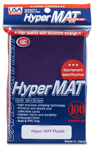 KMC Hyper Matte Purple 100-count Standard Size Sleeves Pack [USA packaging]
