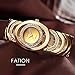 Luxury Rhinestone Quartz Watches for Women Gold Stainless Steel Waterproof Wristwatch Ladies Elegant Hollow Bracelet