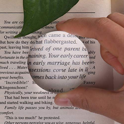 2' Magnifying Dome - Optical Acrylic Portable Paperweight Magnifier Extremely Clear Reading Aid Magnifying Glass Dome Easy to Glide for Reading Books,Map,Newspaper and Magazine by BIJIA(50mm) â€¦