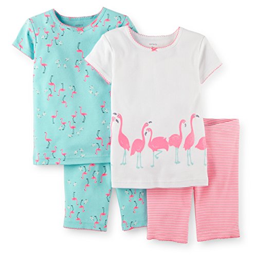 Carters Baby Girls' Flamingo 4-Piece Pajama Set