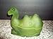 Westmoreland Frosted Green Glass Humphrey the Camel Covered Candy Dish