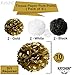 Black 50th Birthday Decorations Party KIT - Black Gold and White Paper Pompoms | Number 50 Gold Balloons | Circle Garland