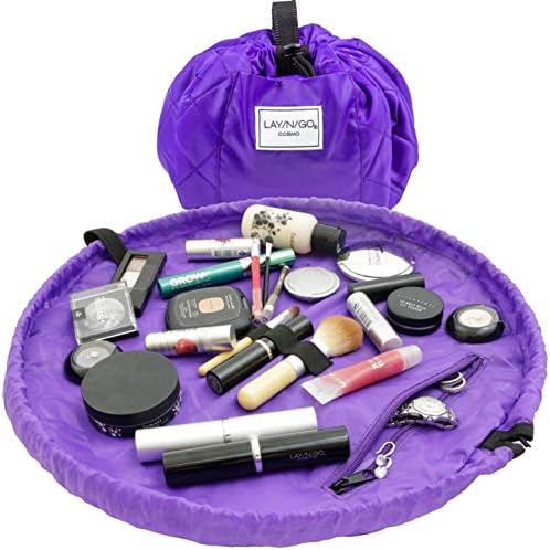 Lay-n-Go Drawstring Makeup Bag – Purple, 20 inch - Travel Cosmetic Bag and Jewelry, Electronics, Toiletry Bag – Perfect Holiday Gift 1 Lay-n-Go Drawstring Makeup Bag – Purple, 20 inch - Travel Cosmetic Bag and Jewelry, Electronics, Toiletry Bag – Perfect Holiday Gift