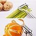 Homasy Stainless Steel Vegetable Peeler Premium Ultra Sharp Julienne Peeler with Cleaning Brush and Blade Guard