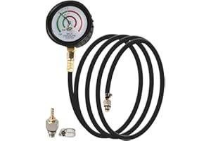 DUOYI Exhaust Back Pressure Tester 2.5" HD Pressure Gauge Kit with 6ft Hose, Car Exhaust Pressure Tester