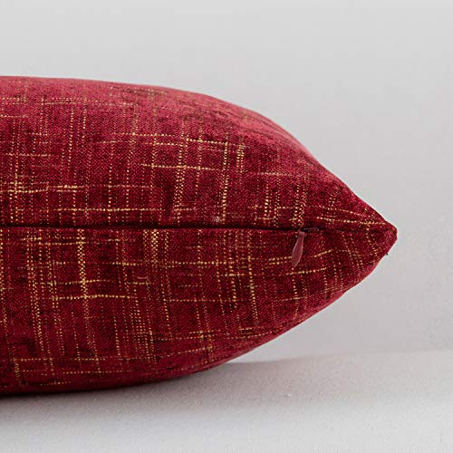 HWY 50 Burgundy Wine Red Decorative Throw Pillows Covers 18x18 inch