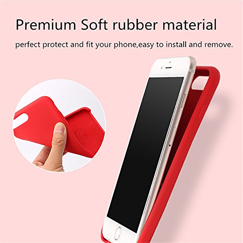 image for iPhone 7 & iPhone 8 case,YAZHAN Liquid Silicone Gel Rubber Slim Fit So