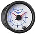 GlowShift White 7 Color Analog Clock Gauge - White Dial - Clear Lens - 2-1/16