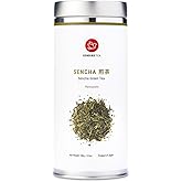 Senbird Premium Sencha - Japanese Green Tea - From Shizuoka, Japan - Loose Leaf Tea In Airtight Tea Tin (3.5oz/100g)