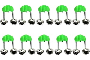 LUIKEY Ice Weights Clip 10pcs Plastic Fishing Bells Clips Fishing Rod Alarm with Alert Bells Fishing Rod Bells Catfish Gear