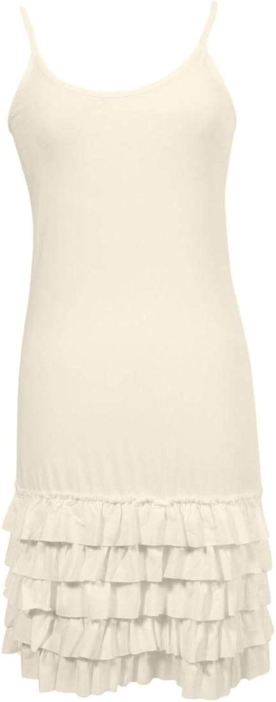 PeekabooChic Delicious Frilly Strap Slip Dress Extender Ruffle Hem Extender Dress Extenders