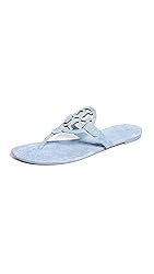 Tory Burch Women's Miller Sandals, Blue Cloud, 5