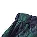 Women's Elastic Waist Plaid Pleated Skirt Tartan Skater School Uniform Mini Skirts (Small, Series 1 Green)