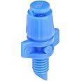 Raindrip 180JET010B, Micro Spray Jet, Half-Circle Pattern, Fan Spray, with 10-32 Threaded Inlet, Drip Irrigation Emitters for Drip Irrigation Gardening Systems, 10-Pack, Blue