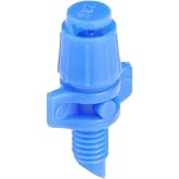 Raindrip 180JET010B, Micro Spray Jet, Half-Circle Pattern, Fan Spray, with 10-32 Threaded Inlet, Drip Irrigation Emitters for Drip Irrigation Gardening Systems, 10-Pack, Blue