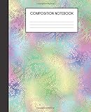 Composition Notebook: Faux Iridescent Foil Glam College Ruled Notebook Lined School Journal
