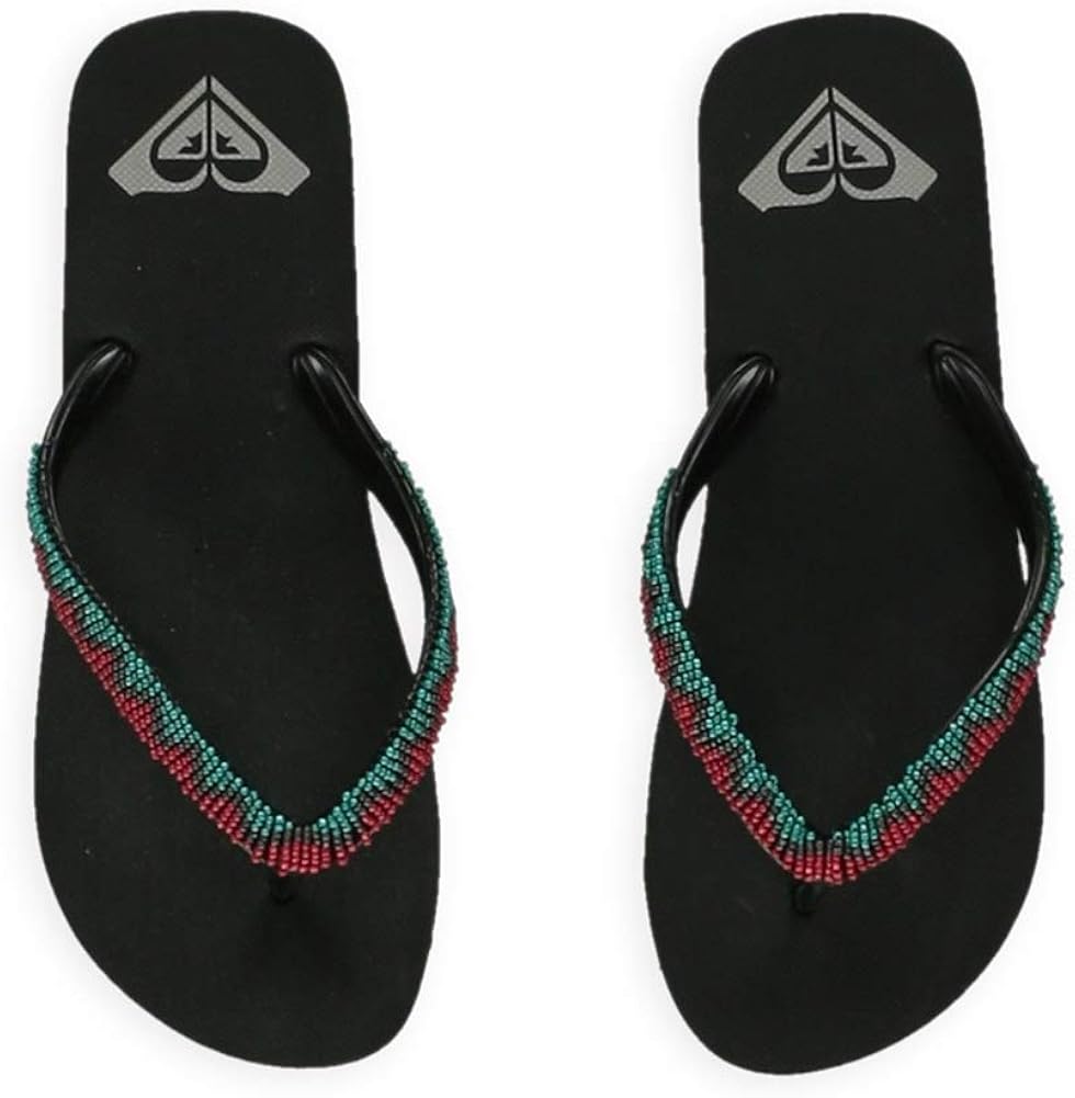 Amazon.com | Roxy Womens Caribe Beaded Flip Flop Sandals | Flip-Flops