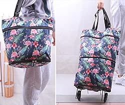Upgrade Shopping Bag with Wheels Portable Trolley