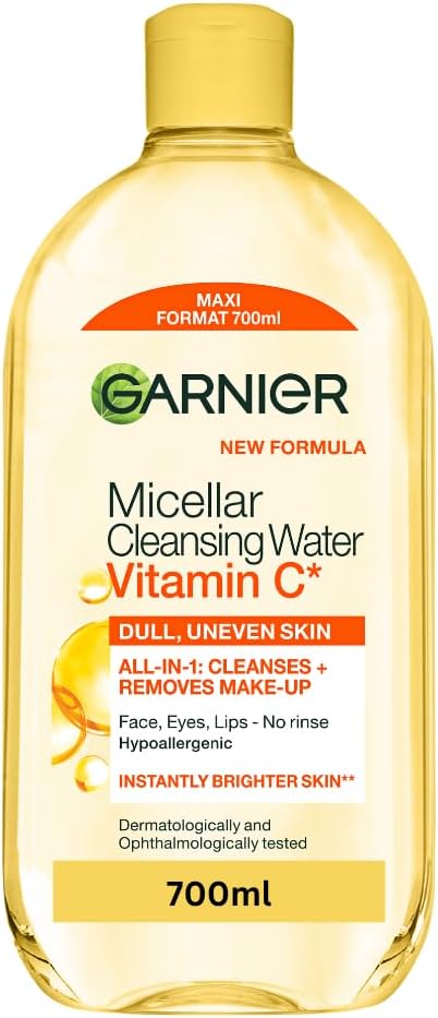 Garnier Vitamin C Micellar Cleansing Water 700ml for Dull Uneven Skin