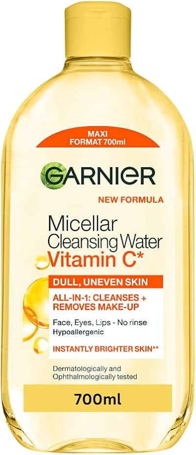 Garnier Vitamin C Micellar Cleansing Water 700ml for Dull Uneven Skin
