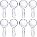 Jovitec Page Magnifiers 6X Magnification Handheld Magnifying Glasses Plastic Portable Reading Magnifiers for Senior and Kids (8 Pieces)
