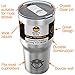 30 oz Double Wall Vacuum Insulated Tumbler with 2 Splash Proof Lids - Stainless Steel