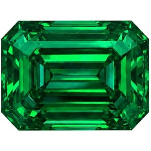 0.5-3.0 Carat Emerald Cut Emerald Loose Stone, Lab Created Green Gemstone, VVS Clarity Loose Gem for Ring, Pendant, Earrings,