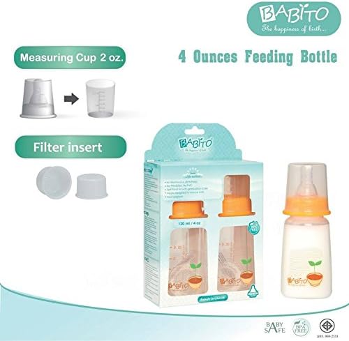 Baito BPA-Free Bottles 4oz size version Afrodita (pack of two bottles).