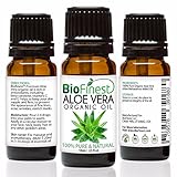Biofinest Aloe Vera Organic Oil - 100% Pure, Natural, Cold-Pressed - Premium Quality - Best Moisturizer For Hair, Face & Skin - Boost Wound Recovery - FREE E-Book (10ml)