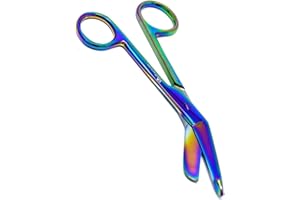 A2Z SCILAB Lister Bandage Scissors 4.5", Made of Premium quality Stainless Steel ideal for Nurses, Medical Students, Paramedics, Doctors, Home Stainless Steel (A2ZSCILAB BRAND) (Multi Color)