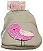 Robeez Girls' Soft Soles with Bow Back Slip-on, Peaceful Partridge, 6-12 Months M US Infant