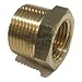 EDGE INDUSTRIAL Brass REDUCING HEX Bushing 3/4" Male NPT X 1/2" Female NPT Fuel / AIR/ Water / Oil/ Gas WOG (Qty 01)