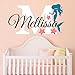 Nursery Mermaid Personalized Custom Name and Initial Wall Decal Sticker 18