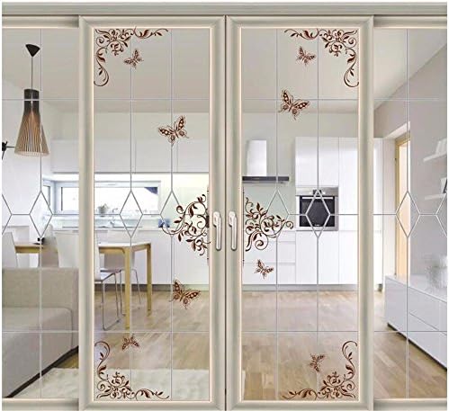 XJKLFJSIU Bedroom wardrobe wall stickers balcony glass door wall stickers butterfly wall stickers, 65 * 100CM
