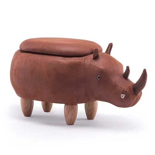 NJ Lagerhocker- Massivholz schuhe bank cartoon kreative rhinoceros