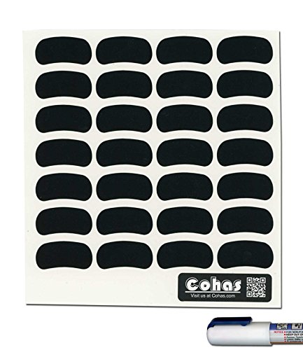 image for Cohas Chalkboard Eye Black Stickers for Youth and Adults includes Liqu