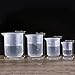 ULTNICE Plastic Beaker Measuring Cup Labs Plastic Graduated Beakers 50ml 150ml 250ml 500ml -Pack of 4