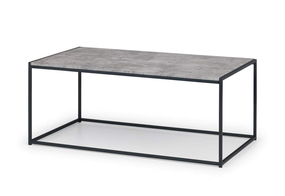 Julian Bowen Staten Concrete Coffee Table - Concrete/Black Tables