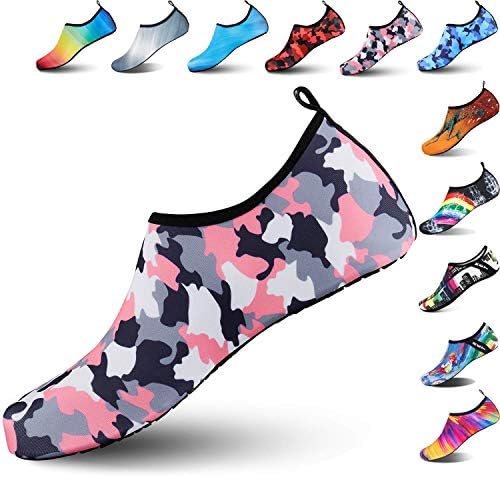 Water Shoes Mens Womens Kids Aqua Shoes Beach Surf Diving Swim Barefoot Skin Shoes Quick Drying Lightweight Durable Rubber Sole