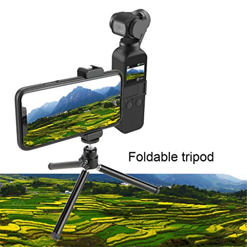 for DJI Osmo Pocket Handheld Cam Accessories Multifunction Tripod Mount Stand Phone Holder (Black)
